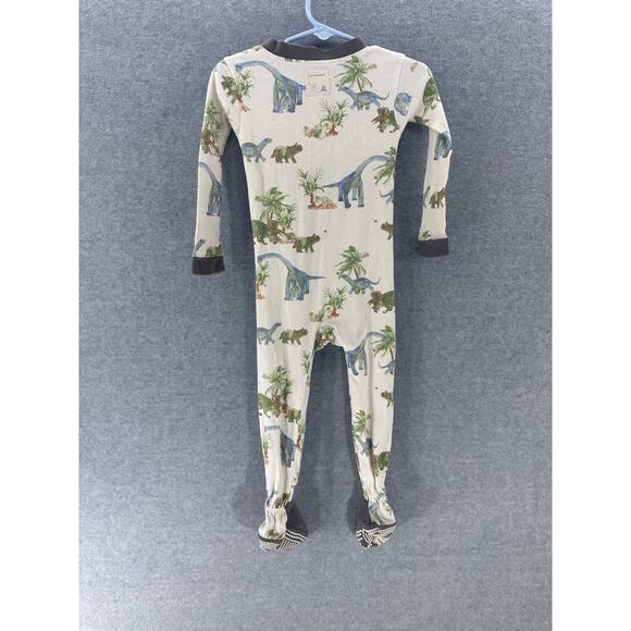Burt's Bees 18 Month Baby One Piece Zip Up Dinosaurs Organic Cotton - Picture 3 of 7